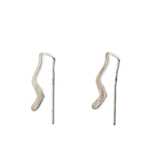 Sterling Silver Snake Drop Earrings
