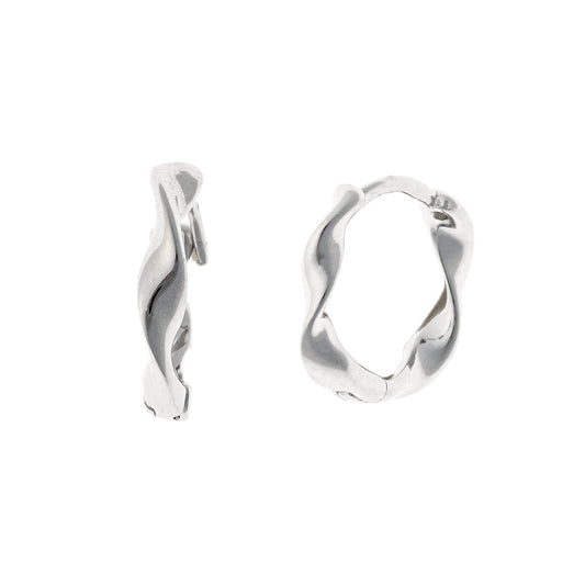 Sterling Silver Twisted Hoops