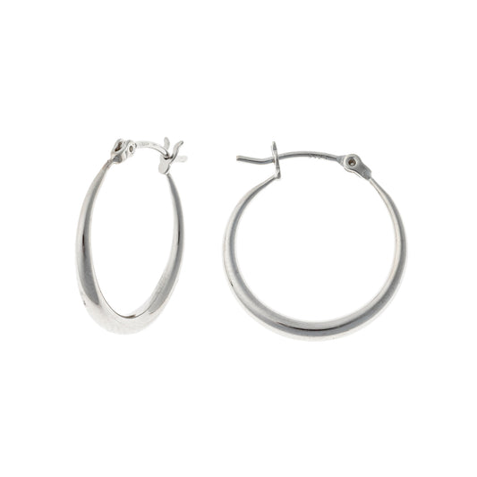 Sterling Silver English Lock Hoops