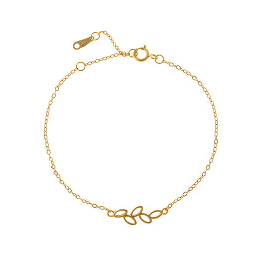 Sterling Silver Leaf Bracelet