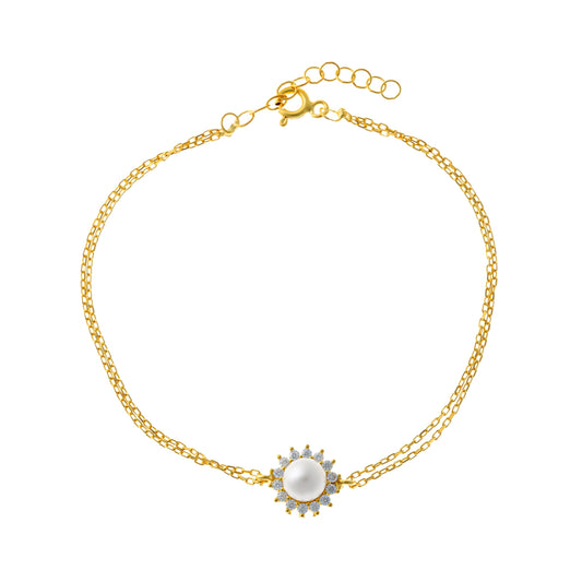 Sterling Silver Pearl Bracelet