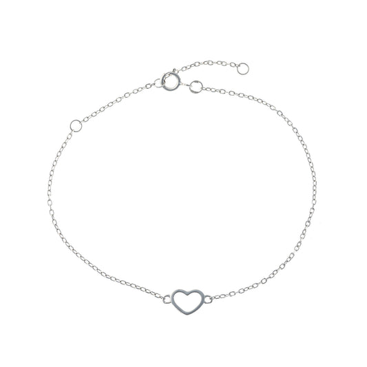 Sterling Silver Heart Bracelet