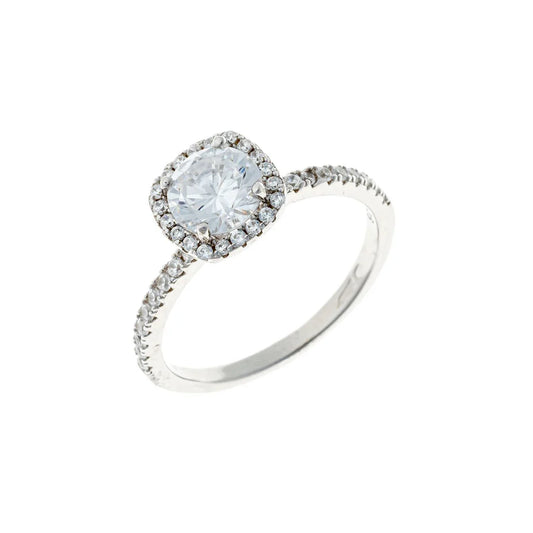 Sterling Silver CZ Crystal Ring