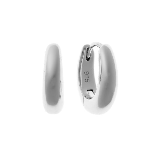 Sterling Silver Oval Hoops