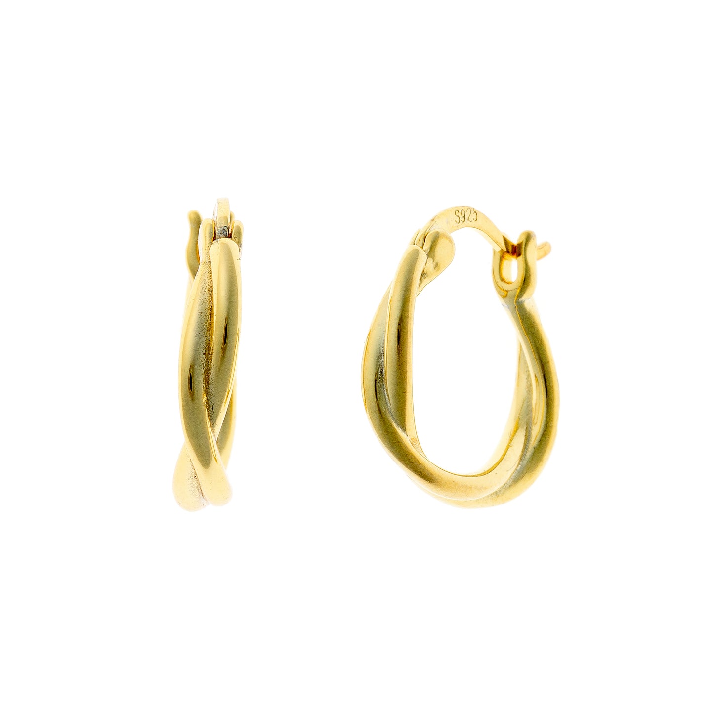 Sterling Silver Twisted Hoops