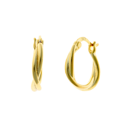 Sterling Silver Twisted Hoops