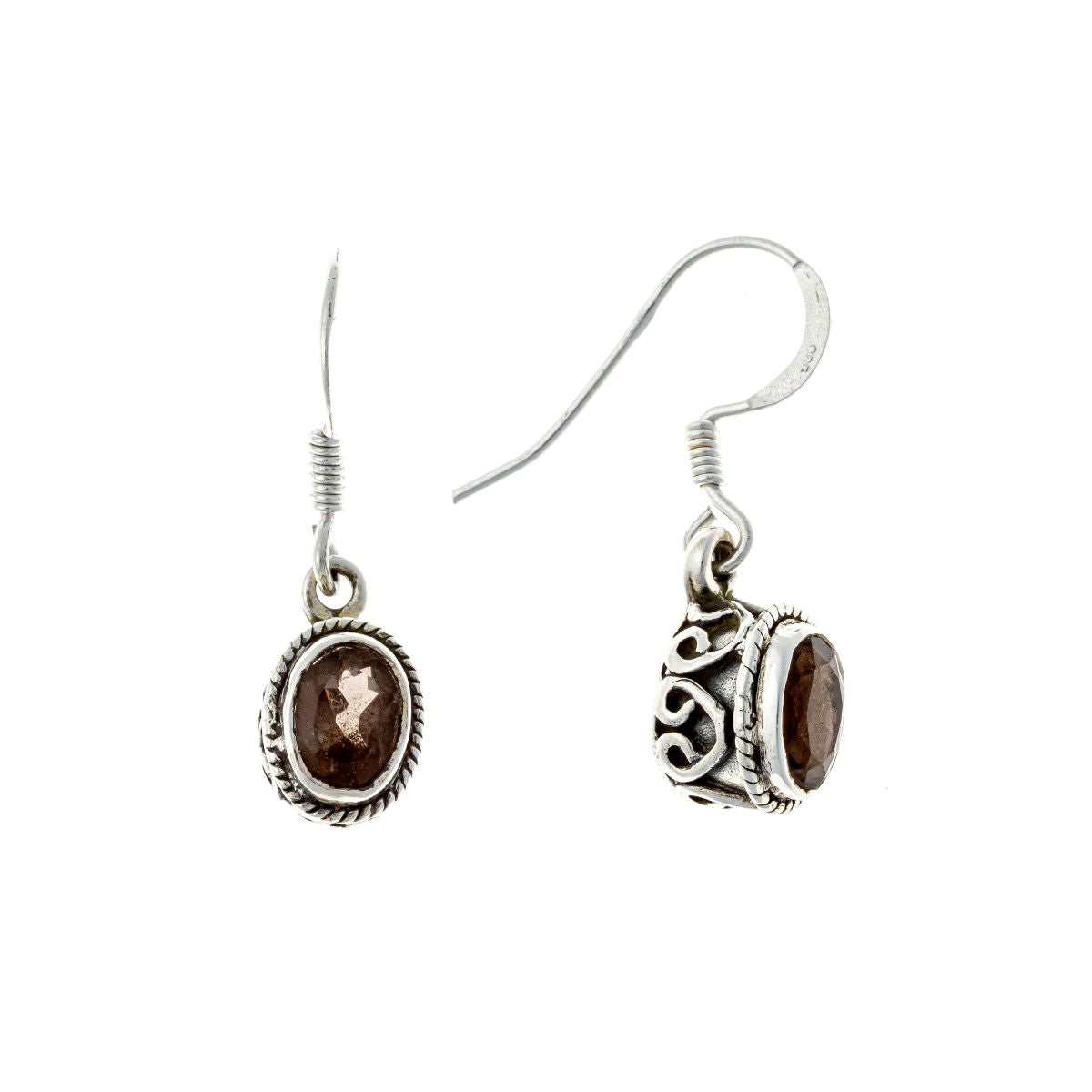 Sterling Silver Smoky Quartz Earrings