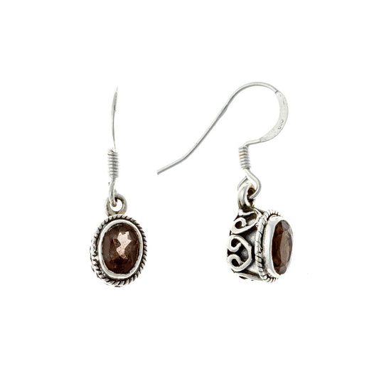 Sterling Silver Smoky Quartz Earrings