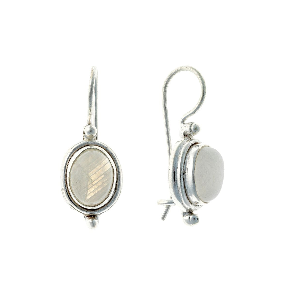 Sterling Silver Moonstone Drop Earrings