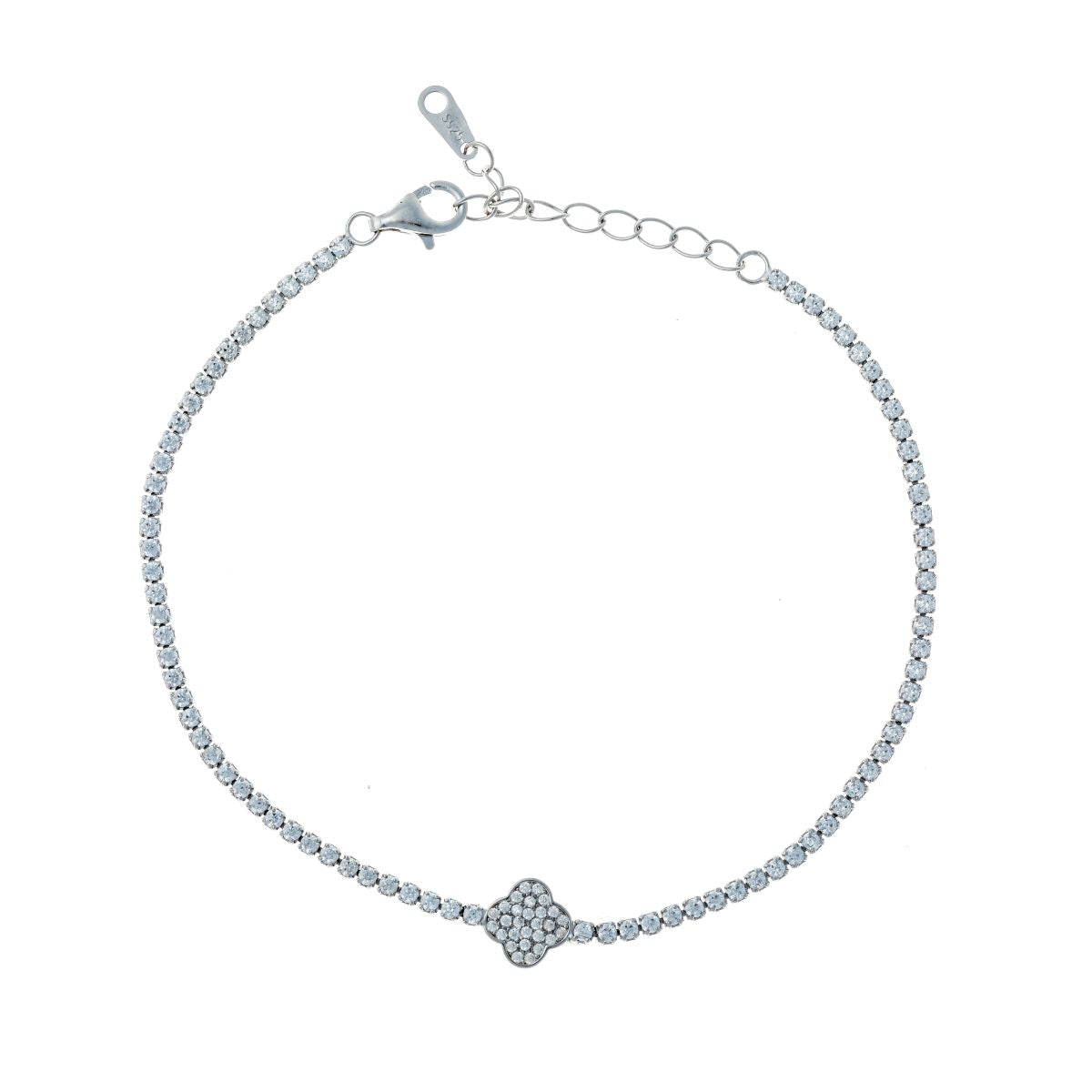 Sterling Silver “Fortuna” Bracelet with Cubic Zirconia