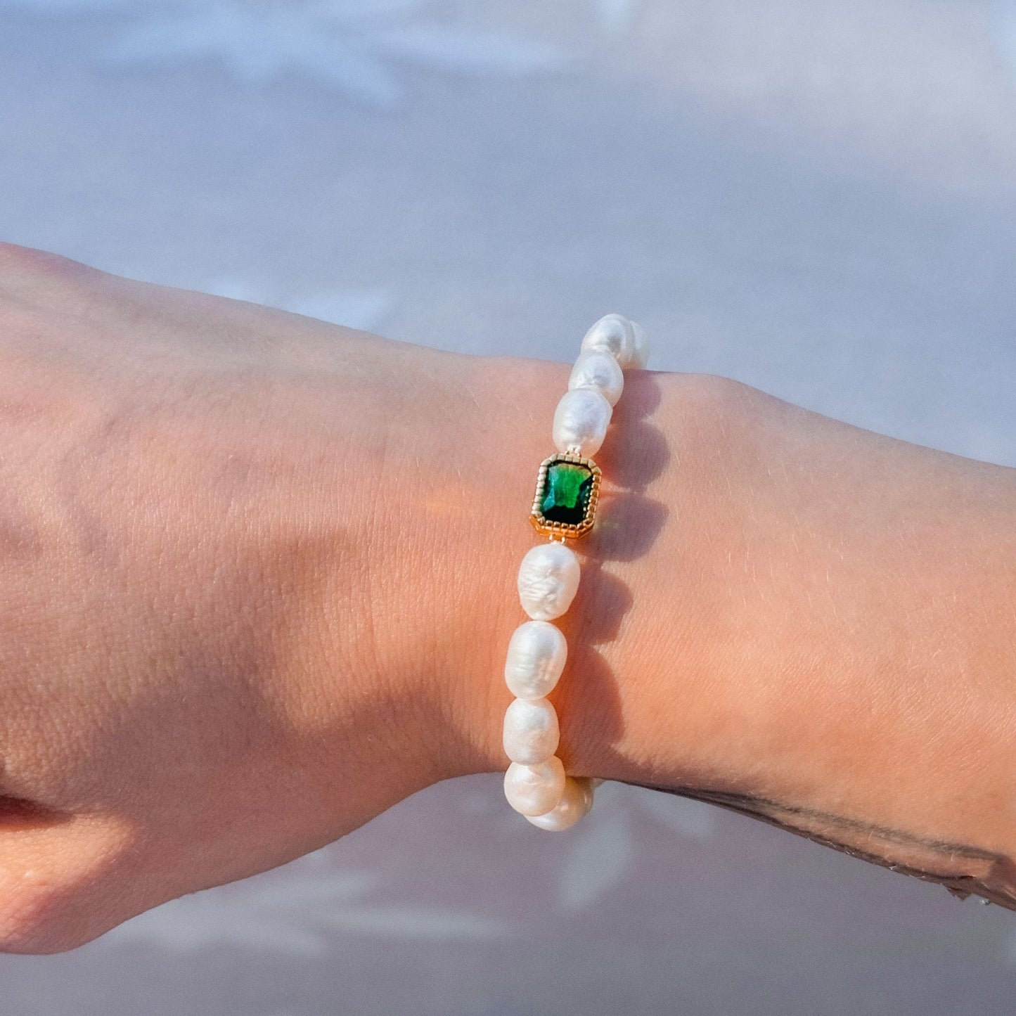 Sterling Silver Pearl Bracelet