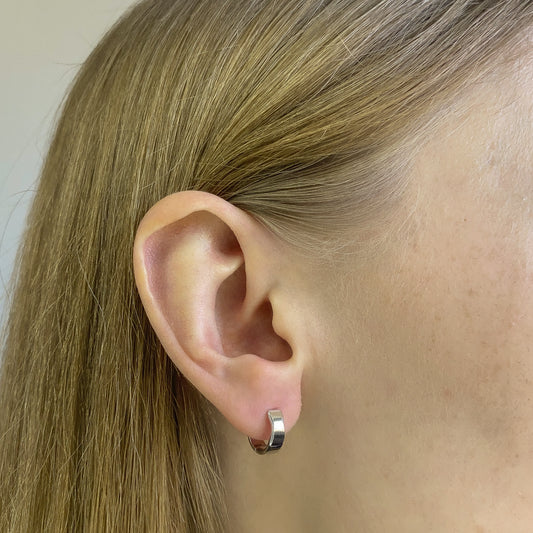 Sterling Silver Wide Hoops
