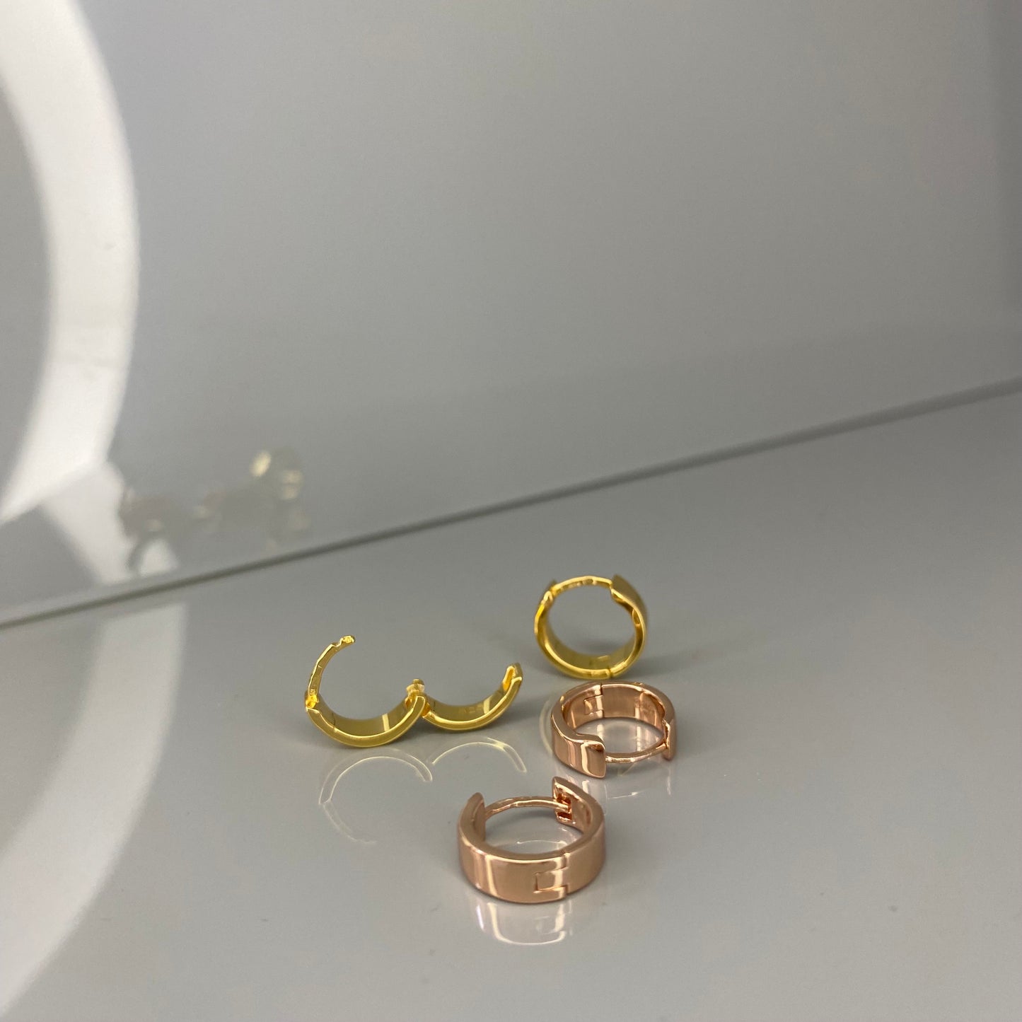 Aros anchos de plata de ley