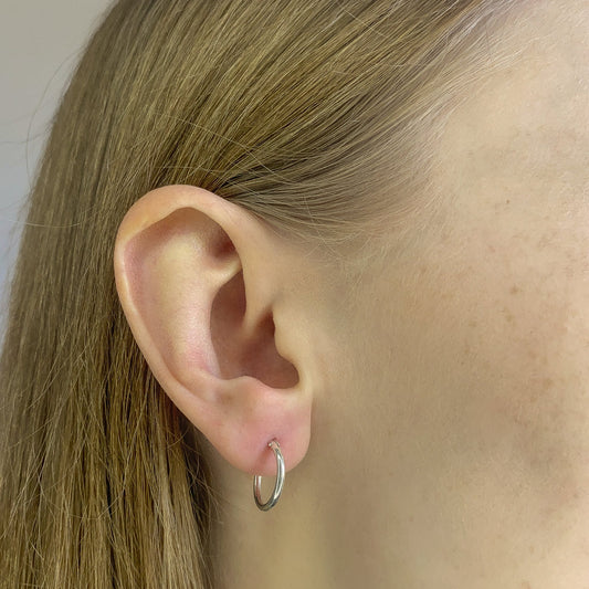 Sterling Silver 1 - 5 cm Hoops