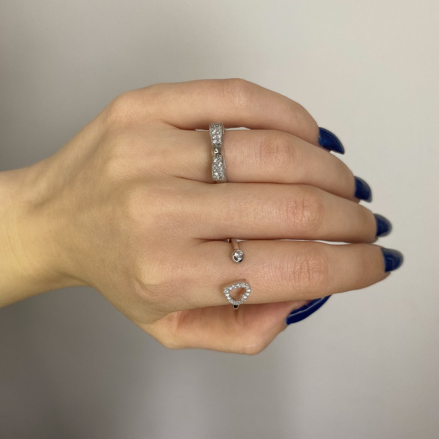 Sterling Silver CZ Heart Ring