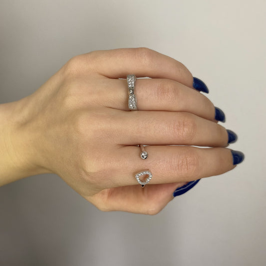 Sterling Silver CZ Heart Ring