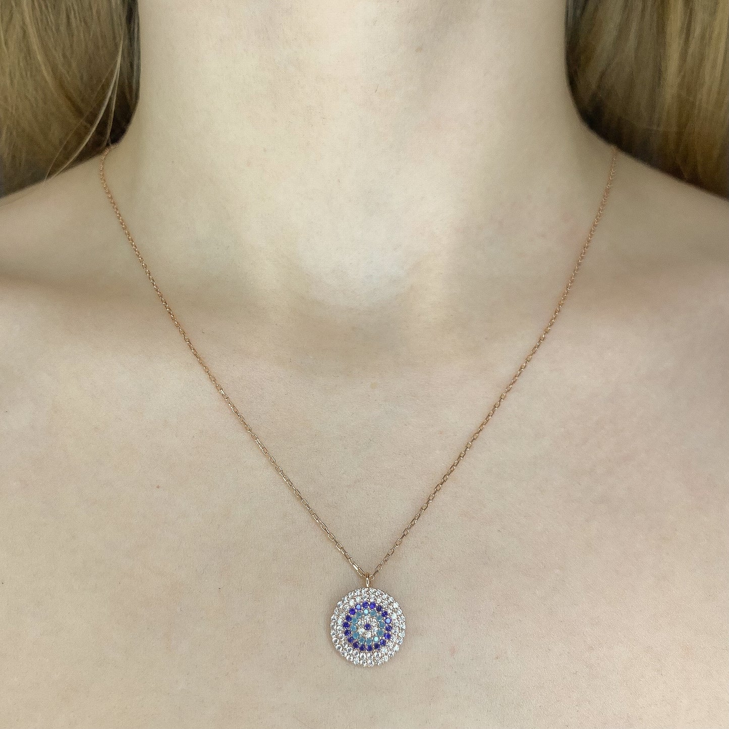 Sterling Silver Evil Eye Necklace