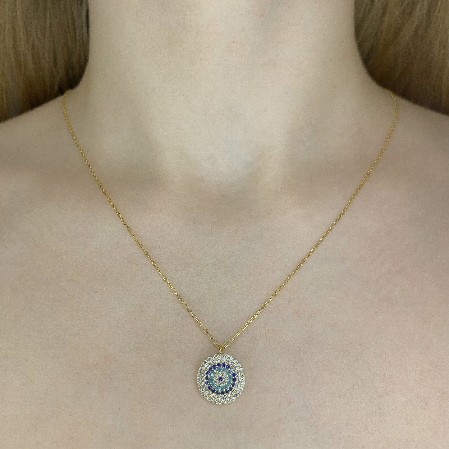 Sterling Silver Evil Eye Necklace