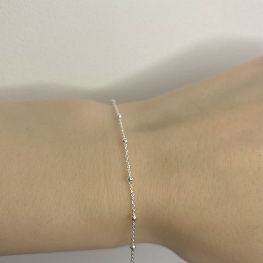Sterling Silver Bead Chain Bracelet