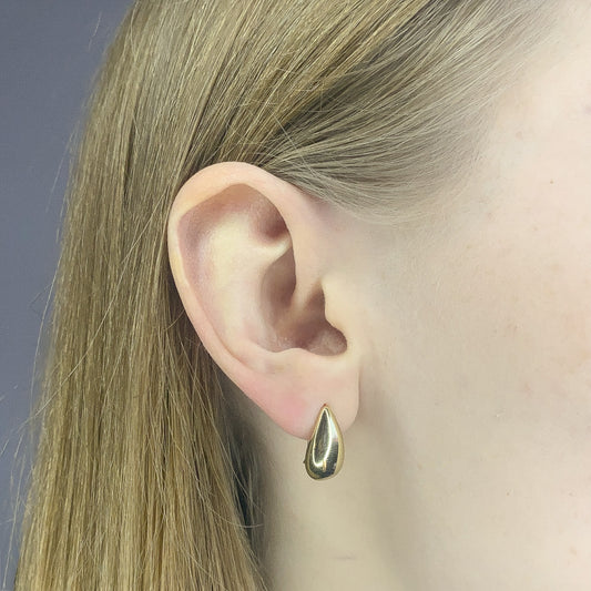 Pendientes de lágrima de plata de ley