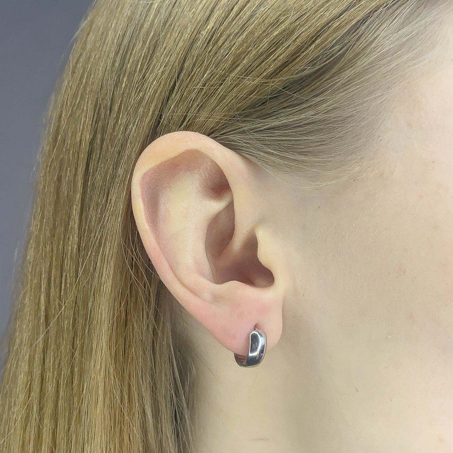 Sterling Silver Wide Hoops