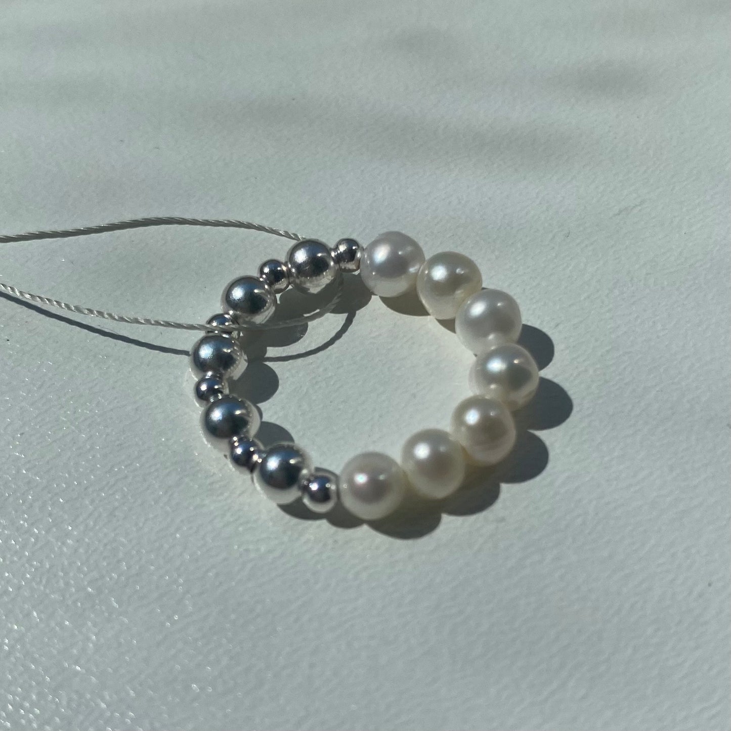 Sterling Silver Pearl Ring