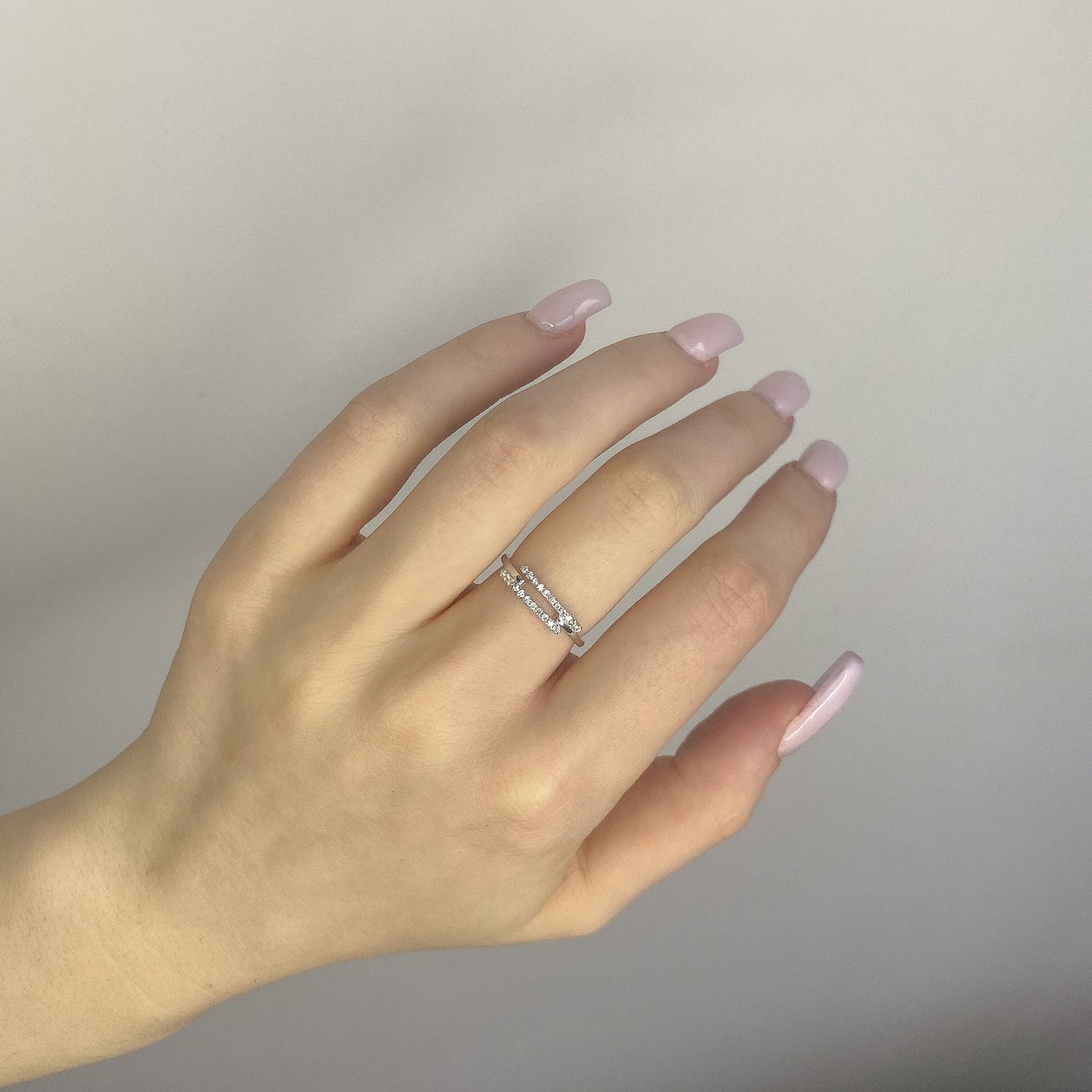 Sterling Silver CZ Band Ring