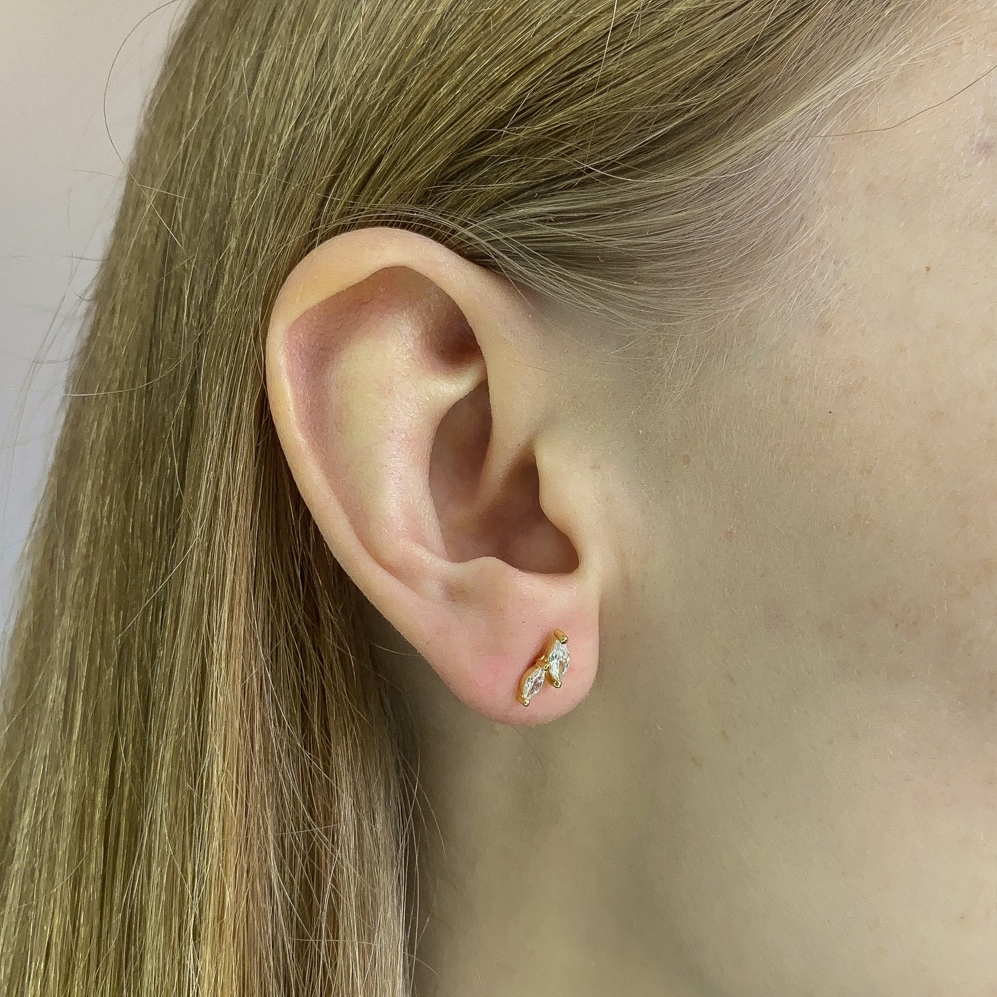 Pendientes de plata de ley con circonita cúbica