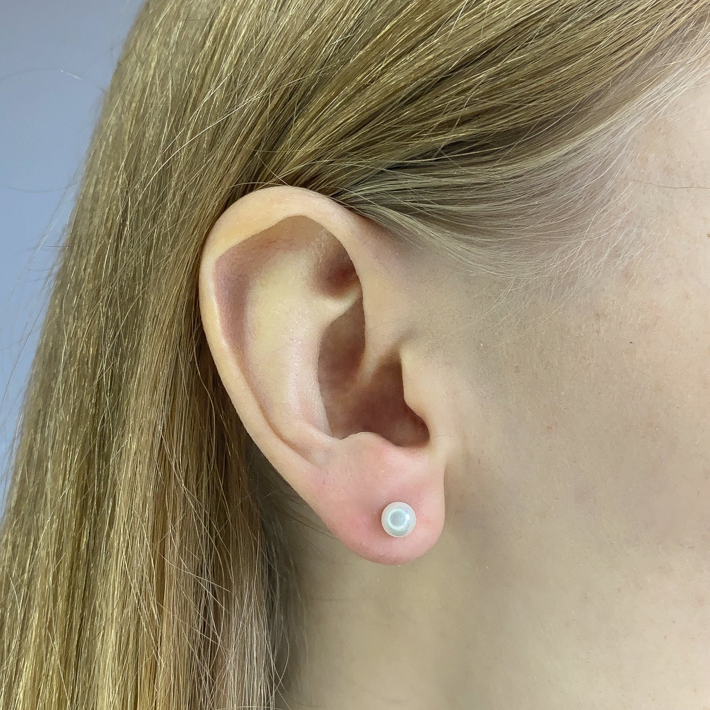 Sterling Silver 5 - 10 mm Pearl Studs