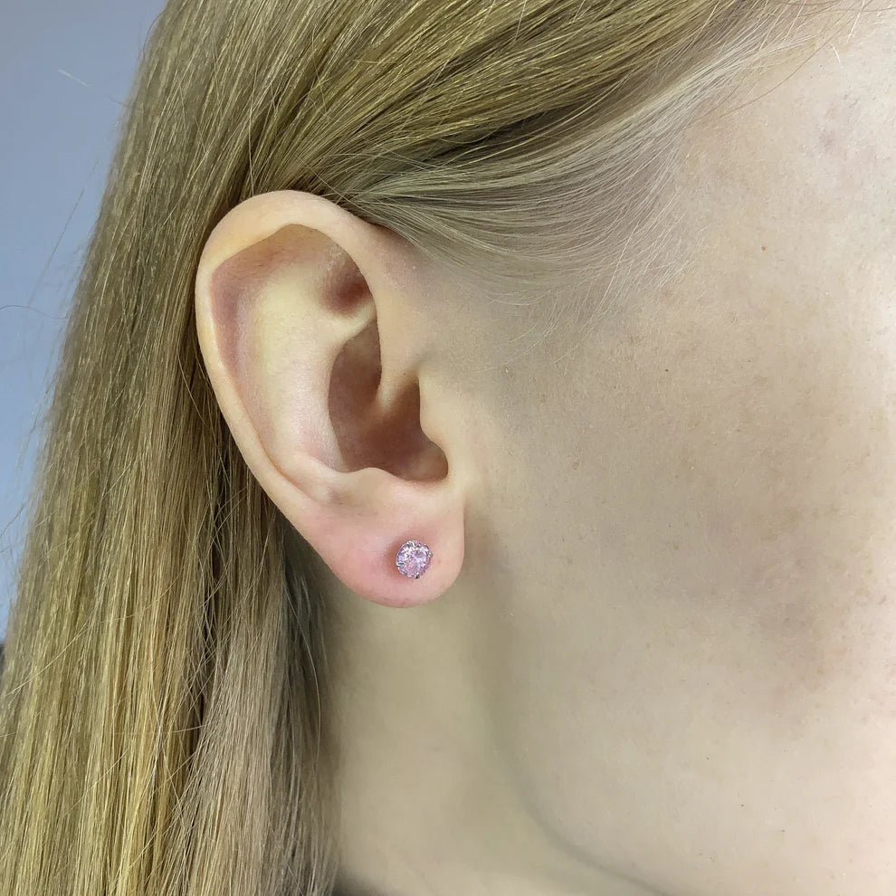 Sterling Silver 3 - 5 mm CZ Studs