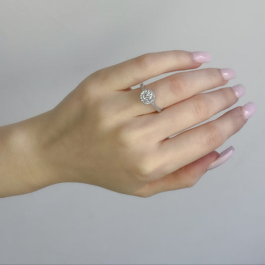 Sterling Silver CZ Crystal Ring