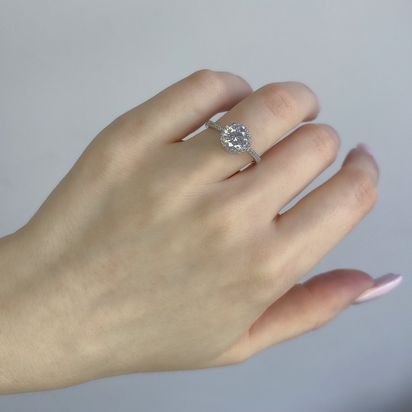 Sterling Silver CZ Crystal Ring