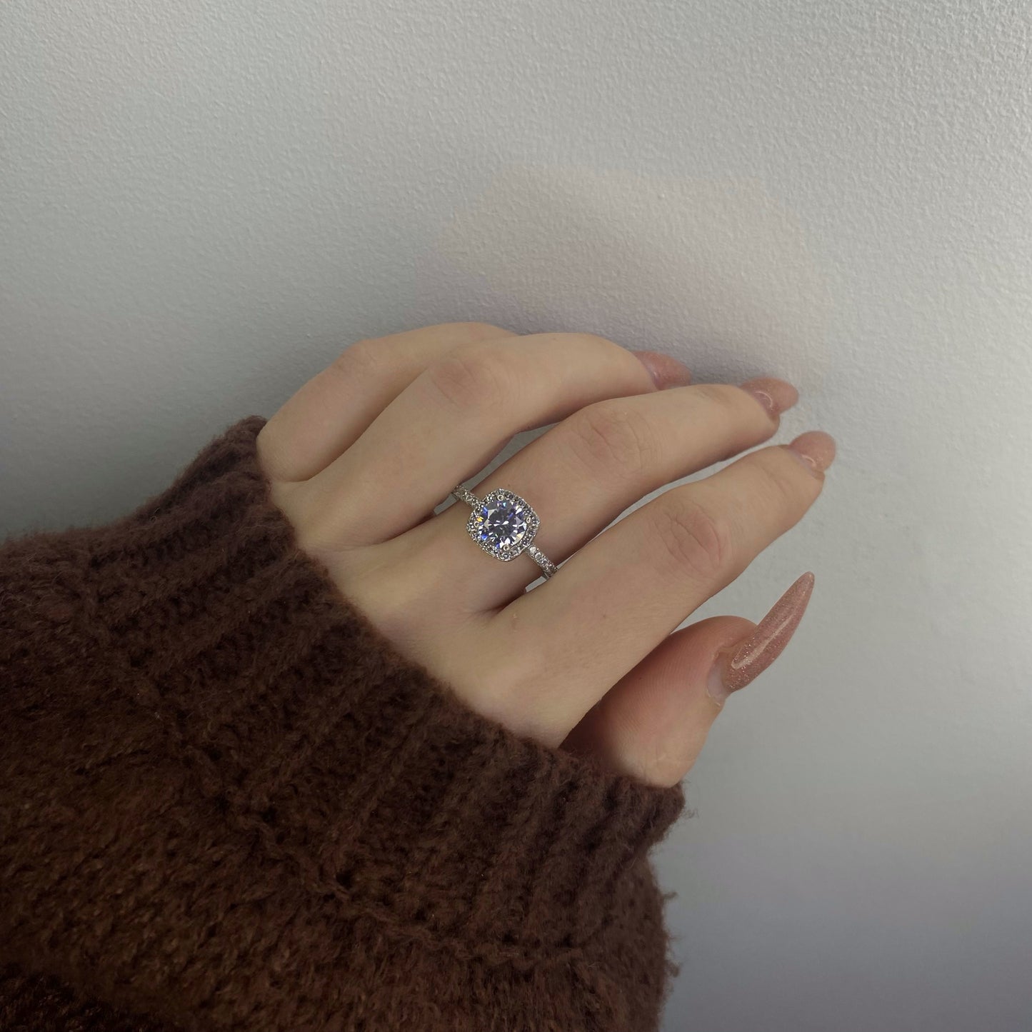 Sterling Silver CZ Crystal Ring