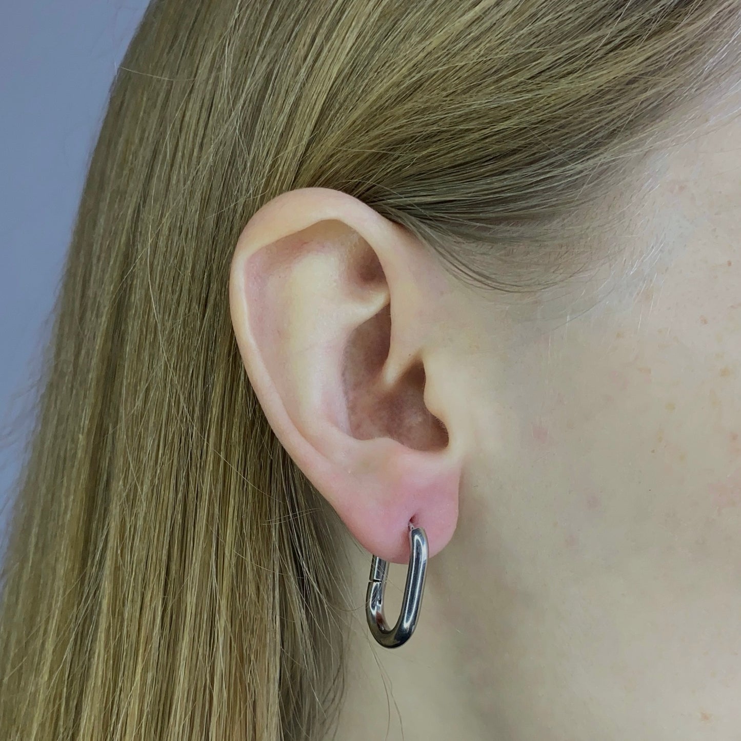 Aros ovalados de acero inoxidable