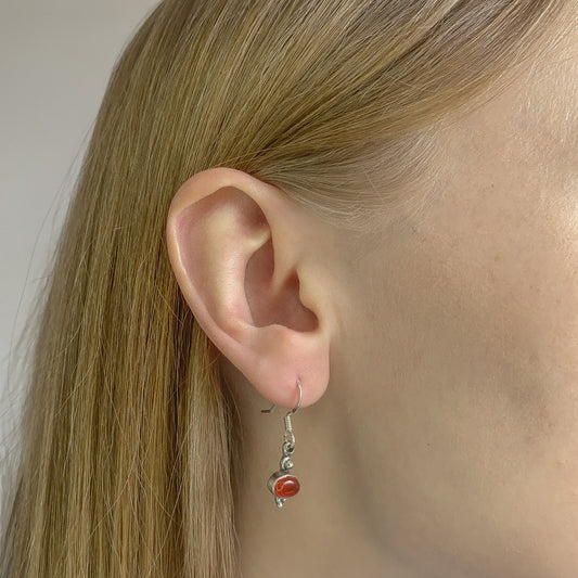Sterling Silver Carnelian Earrings