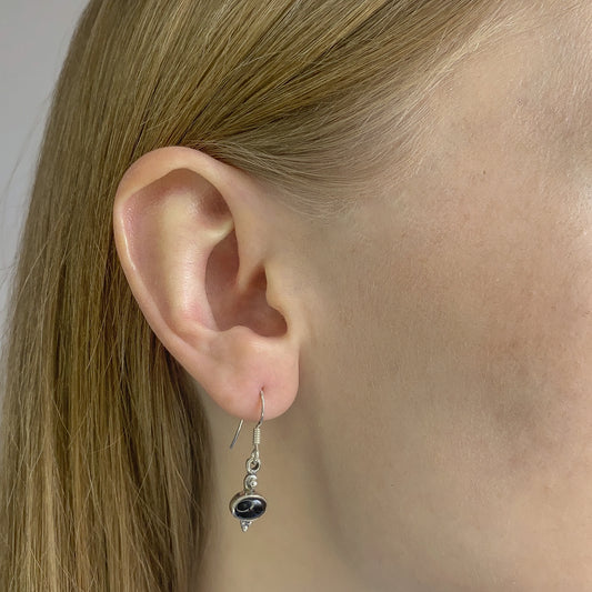 Sterling Silver Black Onyx Earrings