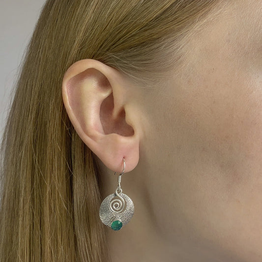 Green Onyx Earrings