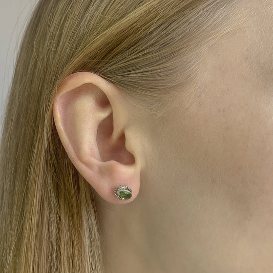 Peridot Stud Earrings