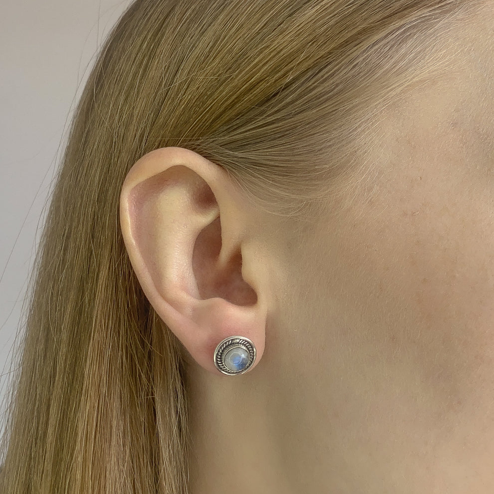 Moonstone Stud Earrings