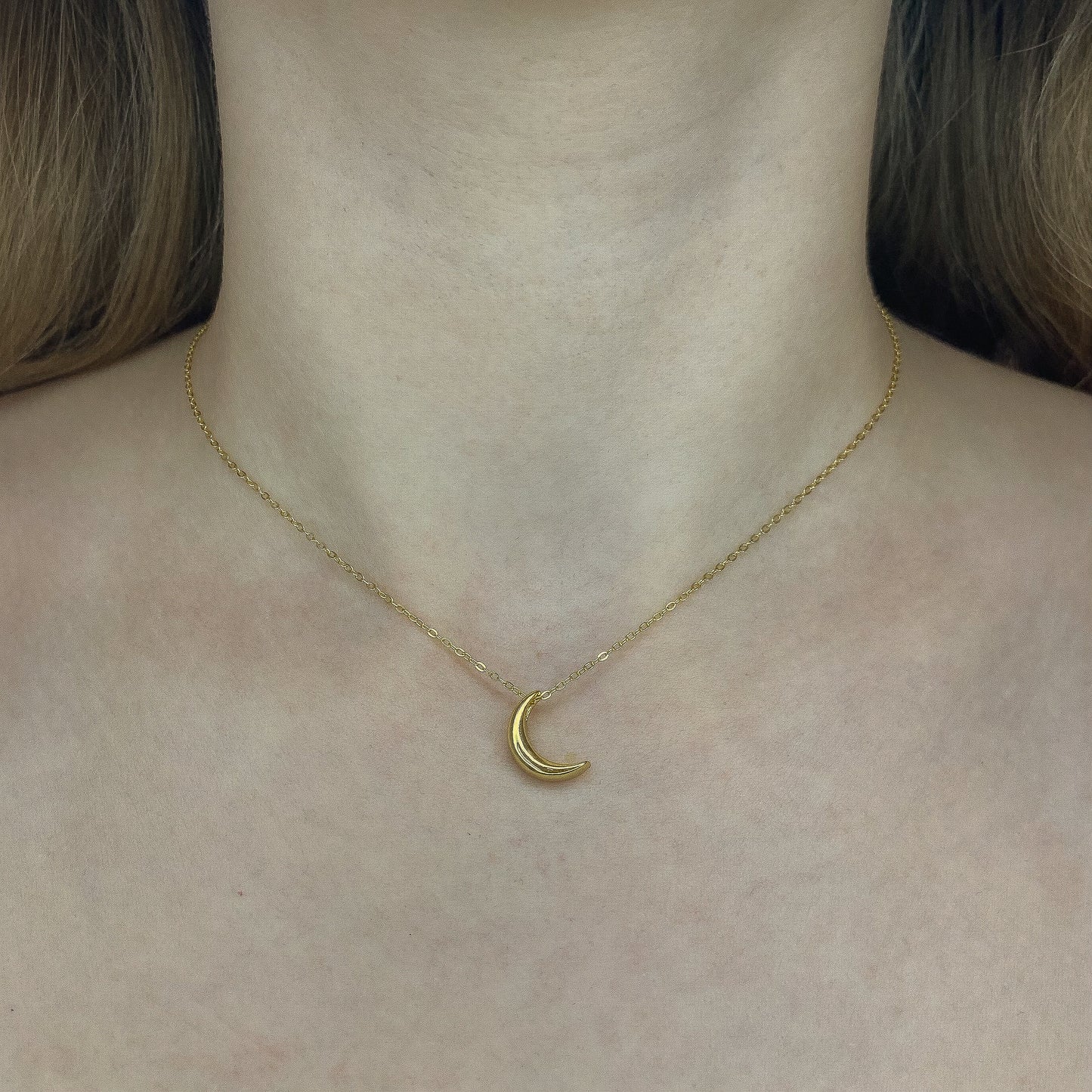 Sterling Silver Moon Necklace