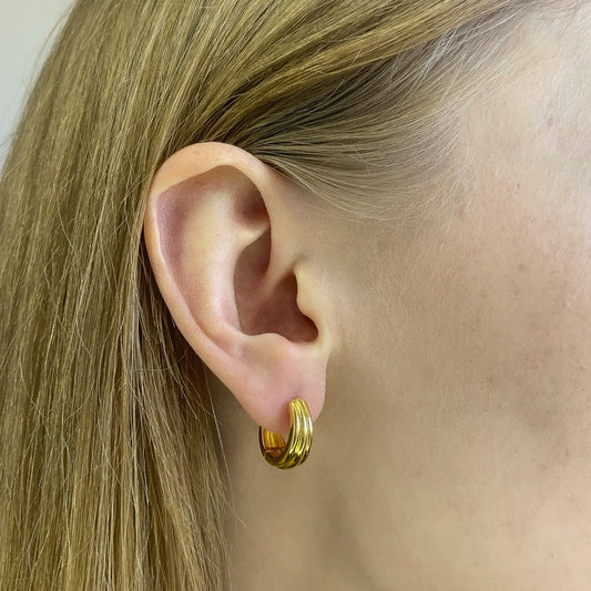 Sterling Silver Line Hoops