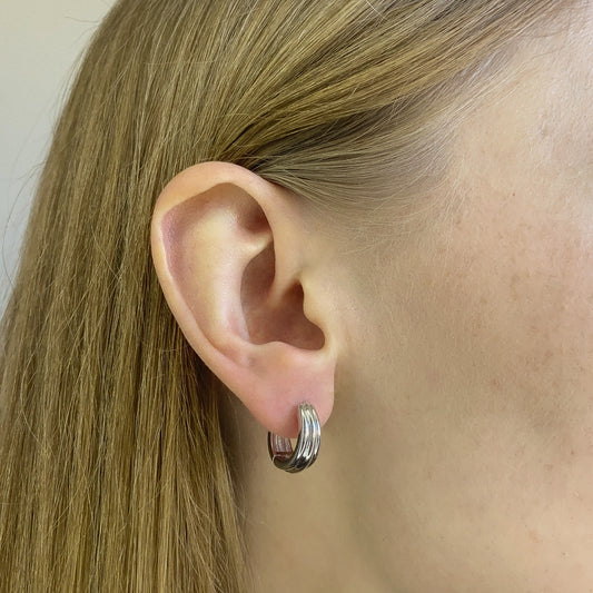 Sterling Silver Line Hoops