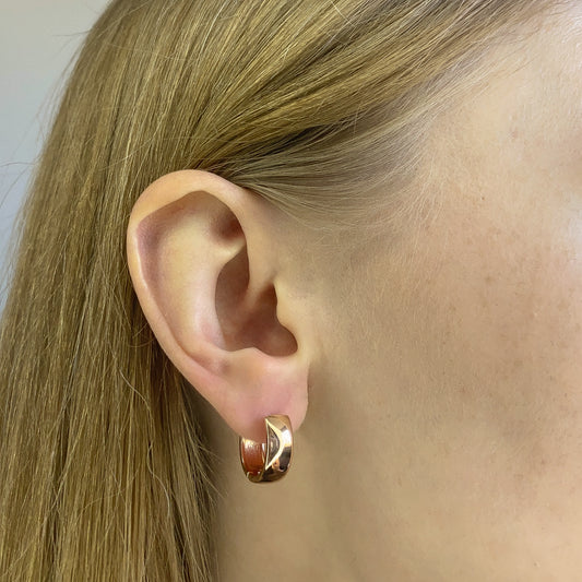 Sterling Silver Wide Hoops