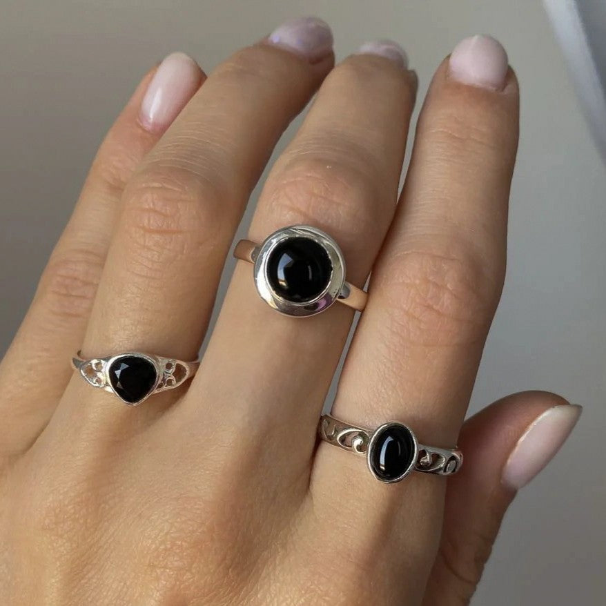 Sterling Silver Black Onyx Ring