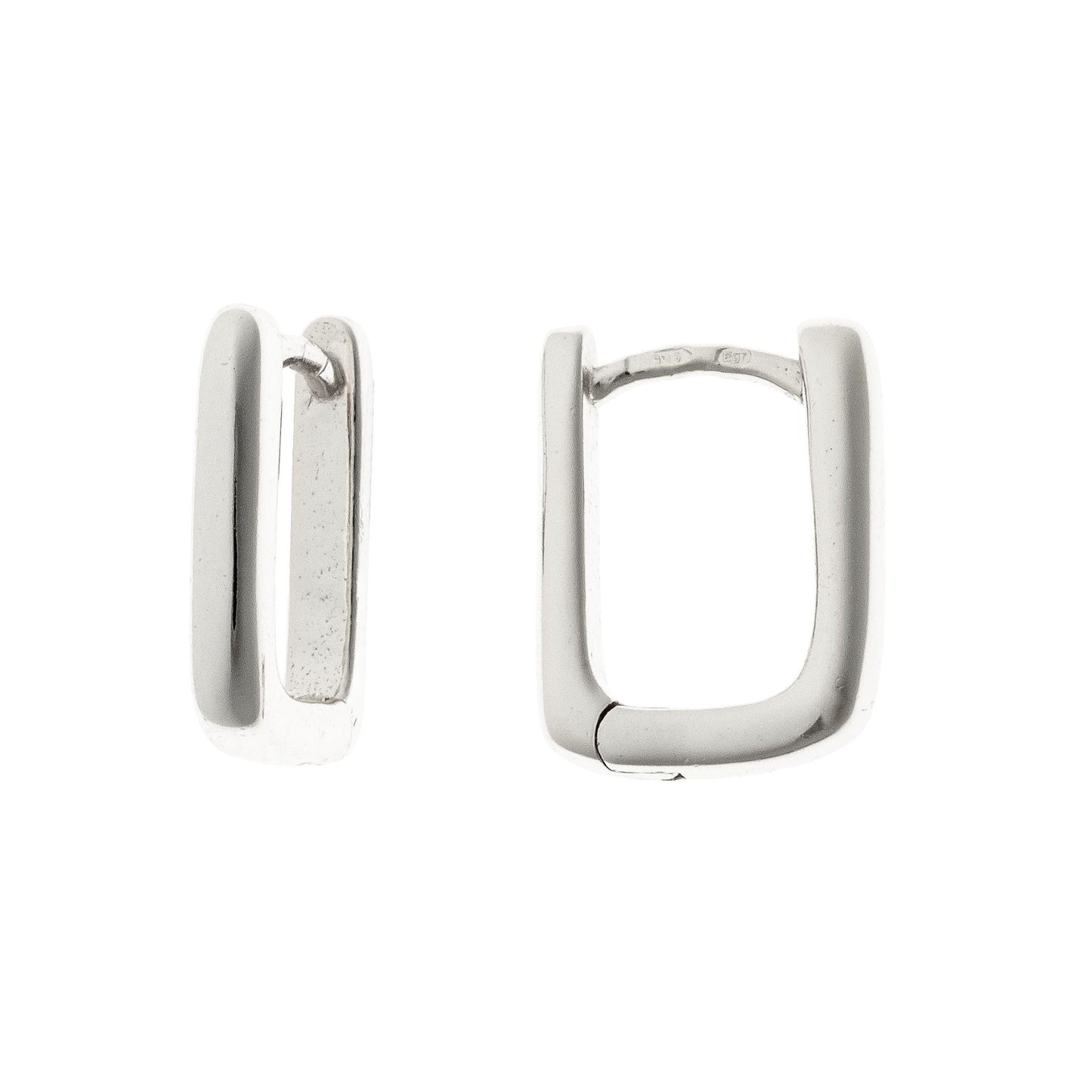 Sterling Silver Rectangle Hoops