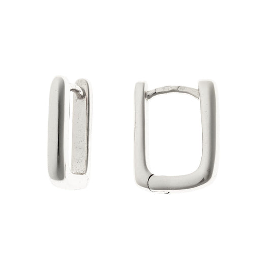 Sterling Silver Rectangle Hoops