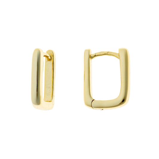 Sterling Silver Rectangle Hoops