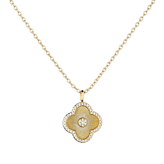 Collar de trébol de plata esterlina