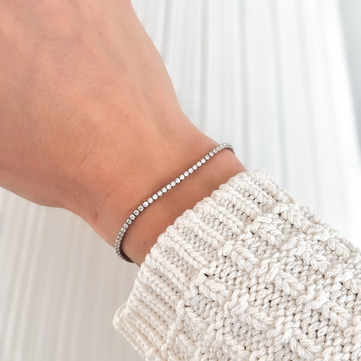 Sterling Silver 2 mm Tennis Bracelet