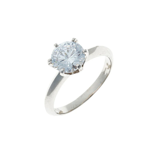 Sterling Silver CZ Crystal Ring